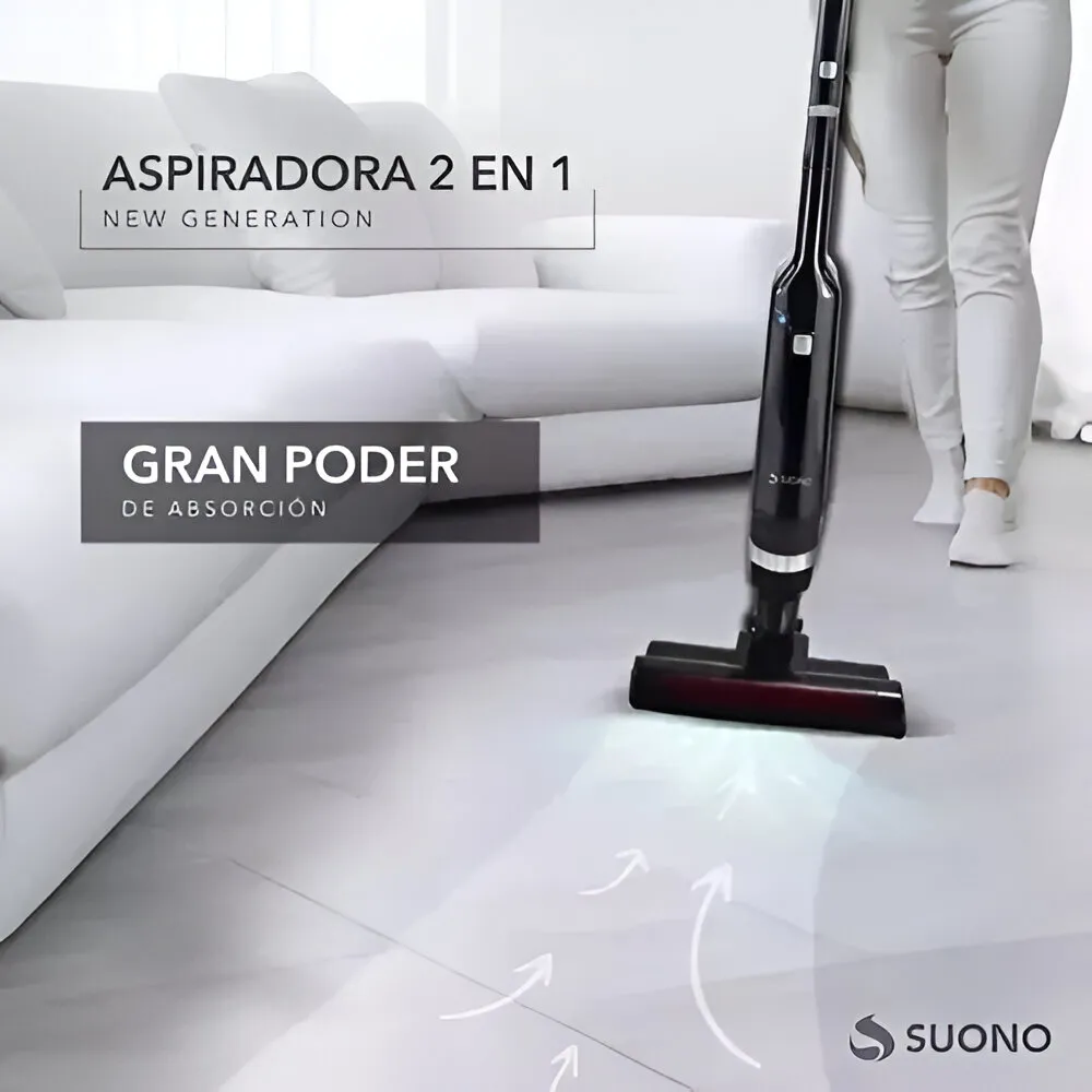 Aspiradora SUONO 2 en 1 c/mopa