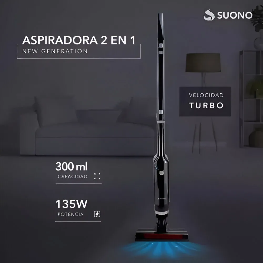 Aspiradora SUONO 2 en 1 c/mopa