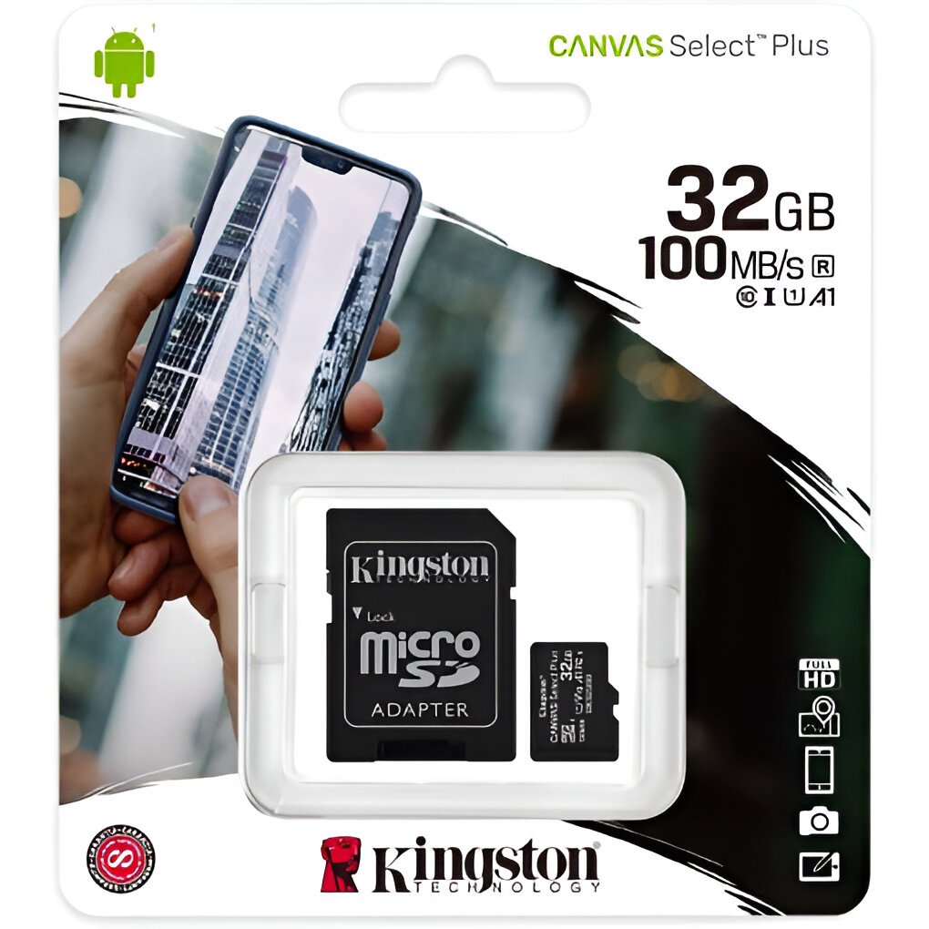 Micro sd 32gb clase 10 Kingston Canvas Plus 100mb/s
