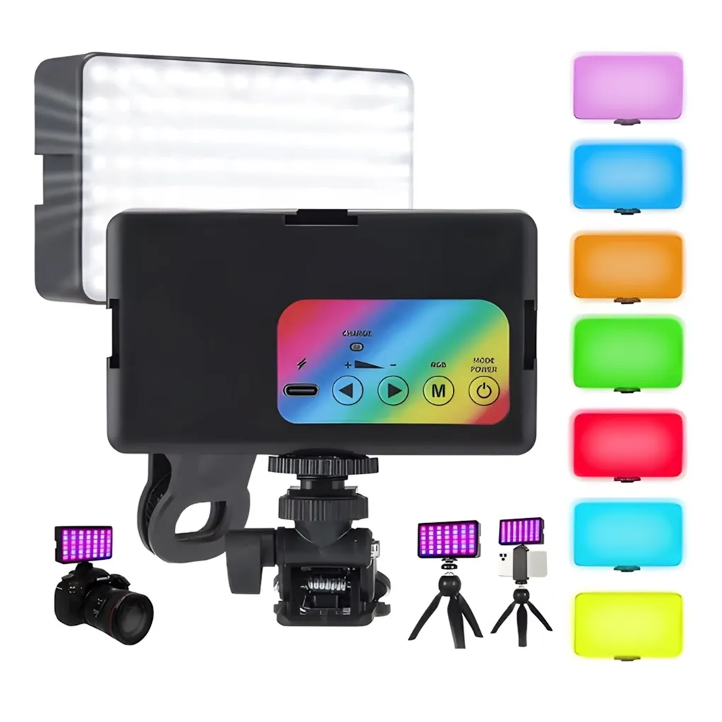 Luz Selfie RGB USB AY-96JSSR Pinza/rosca