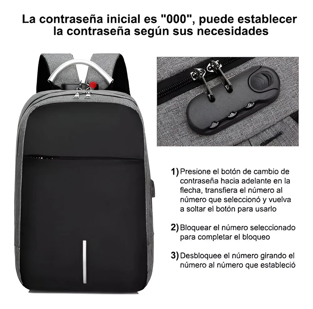 Mochila Antirrobo con candado 1 Mochila Antirrobo con candado