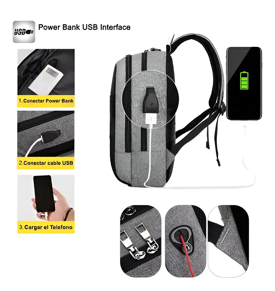 Mochila Antirrobo con candado 2 Mochila Antirrobo con candado