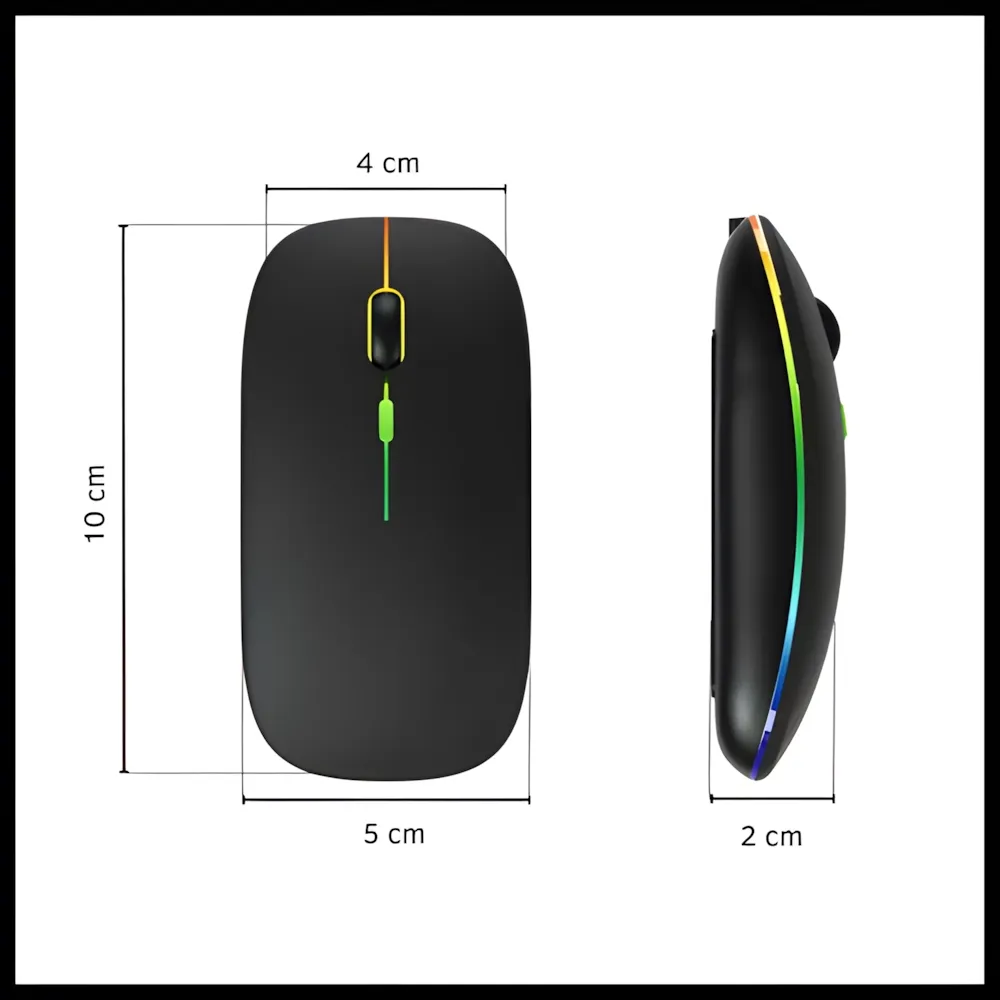 Mouse Inalámbrico DINAX RGB Recargable BT