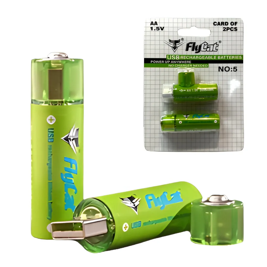 Pilas AA Recargables USB FLYCAT