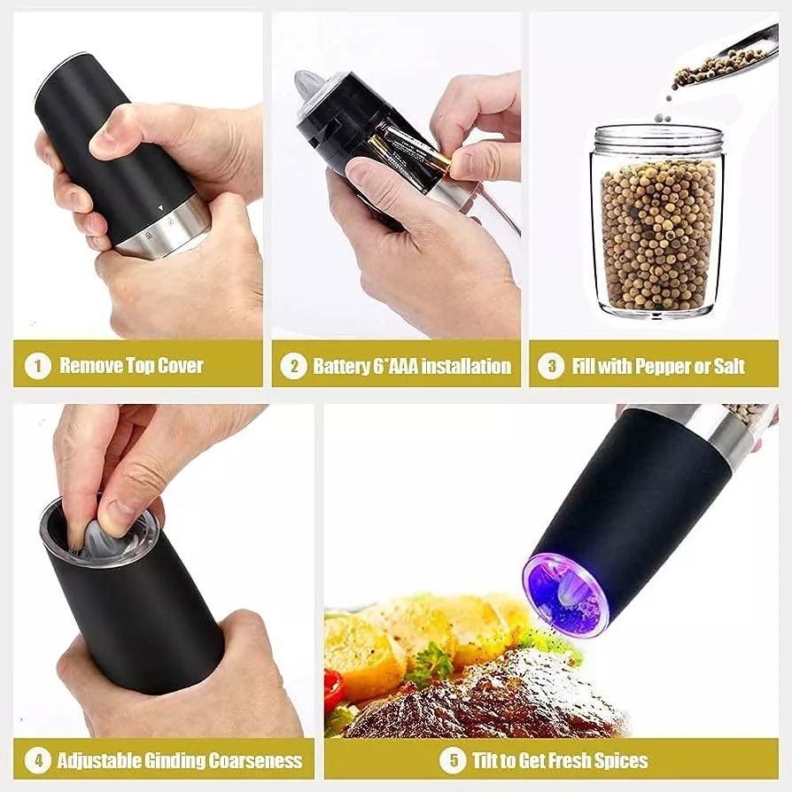 Pimentero Gravity Electric Salt y Pepper Mill 1 Pimentero Gravity Electric Salt y Pepper Mill