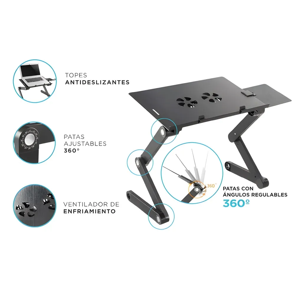 Mesa multifuncional para Laptop table T8 c/ cooler