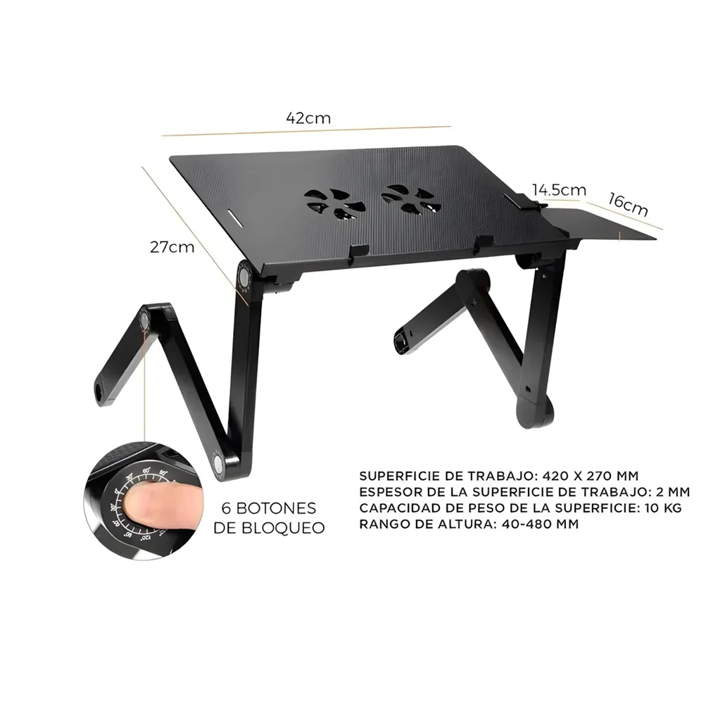 Mesa multifuncional para Laptop table T8 c/ cooler