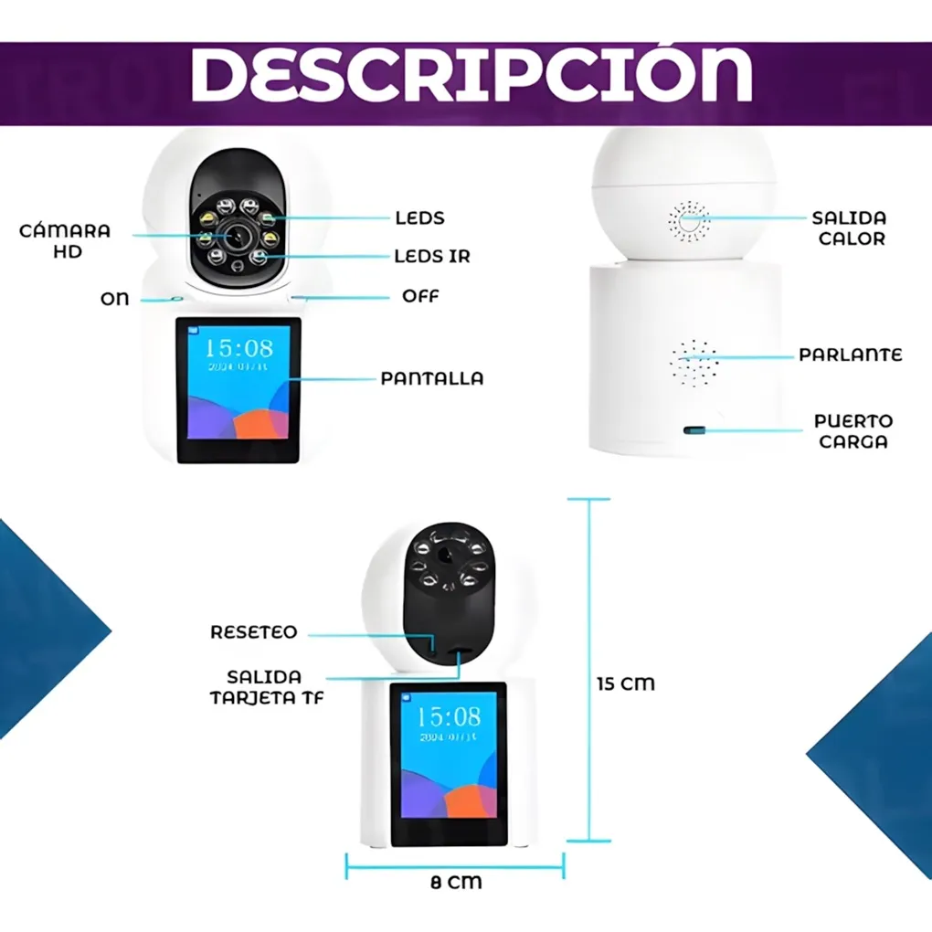 Cámara de Seguridad JORTAN con Pantalla 9291