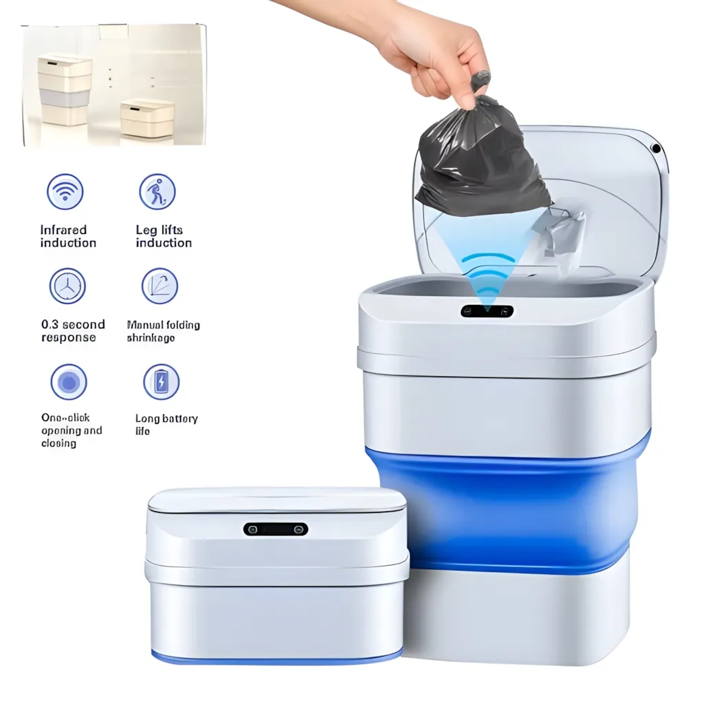 Cesto de Basura Plegable Con Sensor De Movimiento ZSW-L11