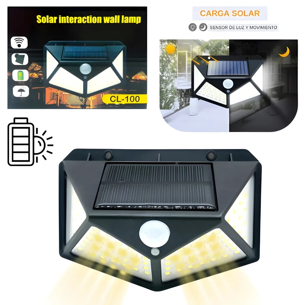 Lámpara Solar Hogar Camping CL-162 100