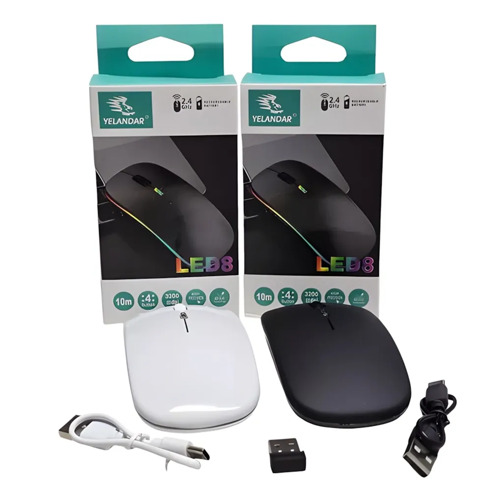 Mouse Inalambrico YELANDAR RGB BT 2.4Ghz