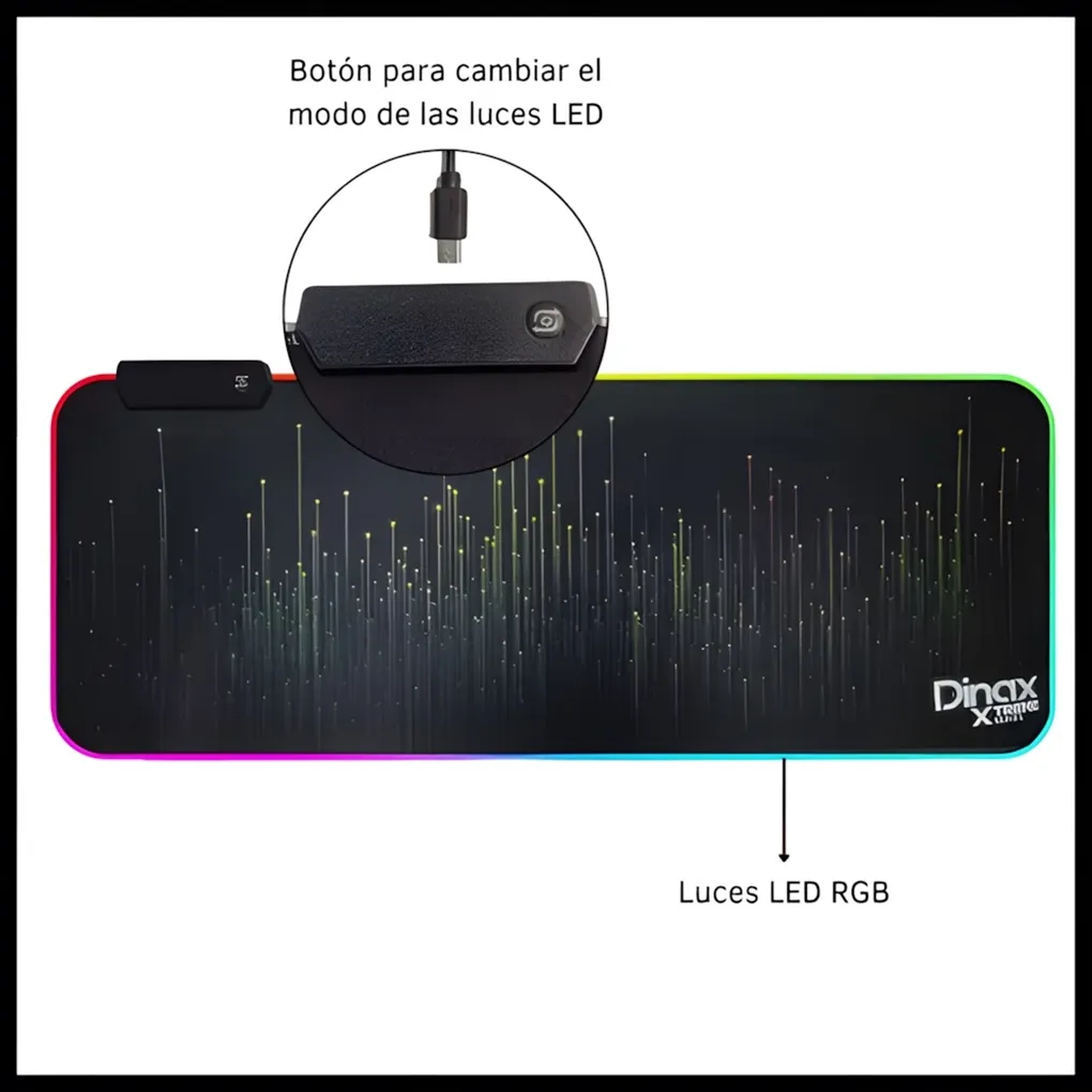 Mouse Pad Led Gamer MOPAX80