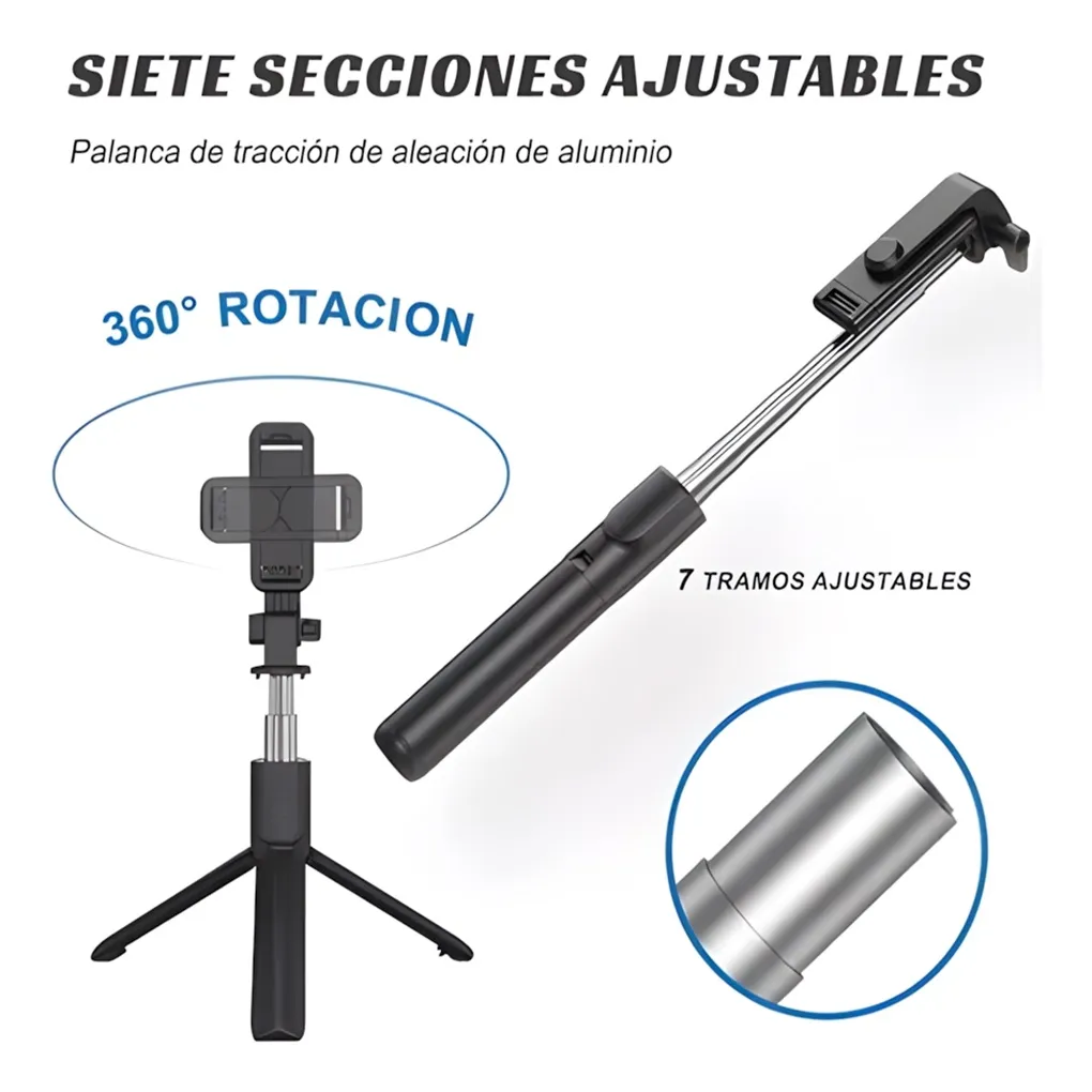 Palo Selfie Stick R1S con Control 1 Palo Selfie Stick R1S con Control