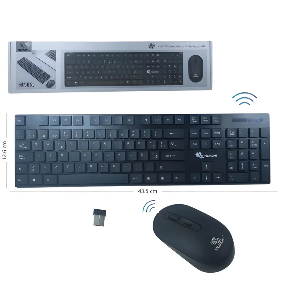 Set Inalámbrico de Mouse y Teclado YELANDAR W3100 2.4G