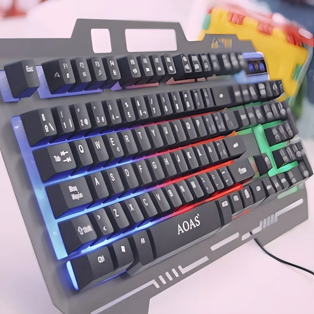 Teclado Gamer Iluminate Keyboard AOAS M-888 1 Teclado Gamer Iluminate Keyboard AOAS M-888