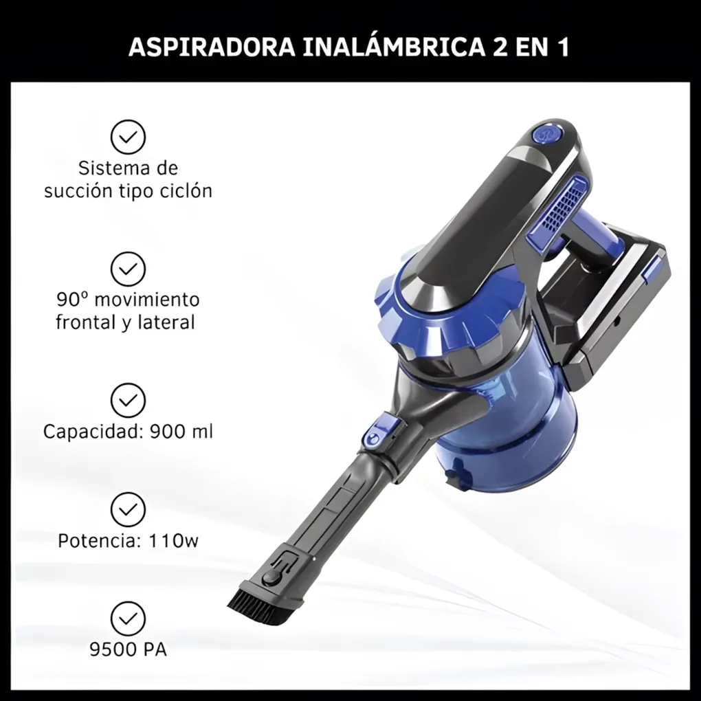 Aspiradora Inalambrica 2 en 1 Oryx OR-WSP01 1 Aspiradora Inalambrica 2 en 1 Oryx OR-WSP01