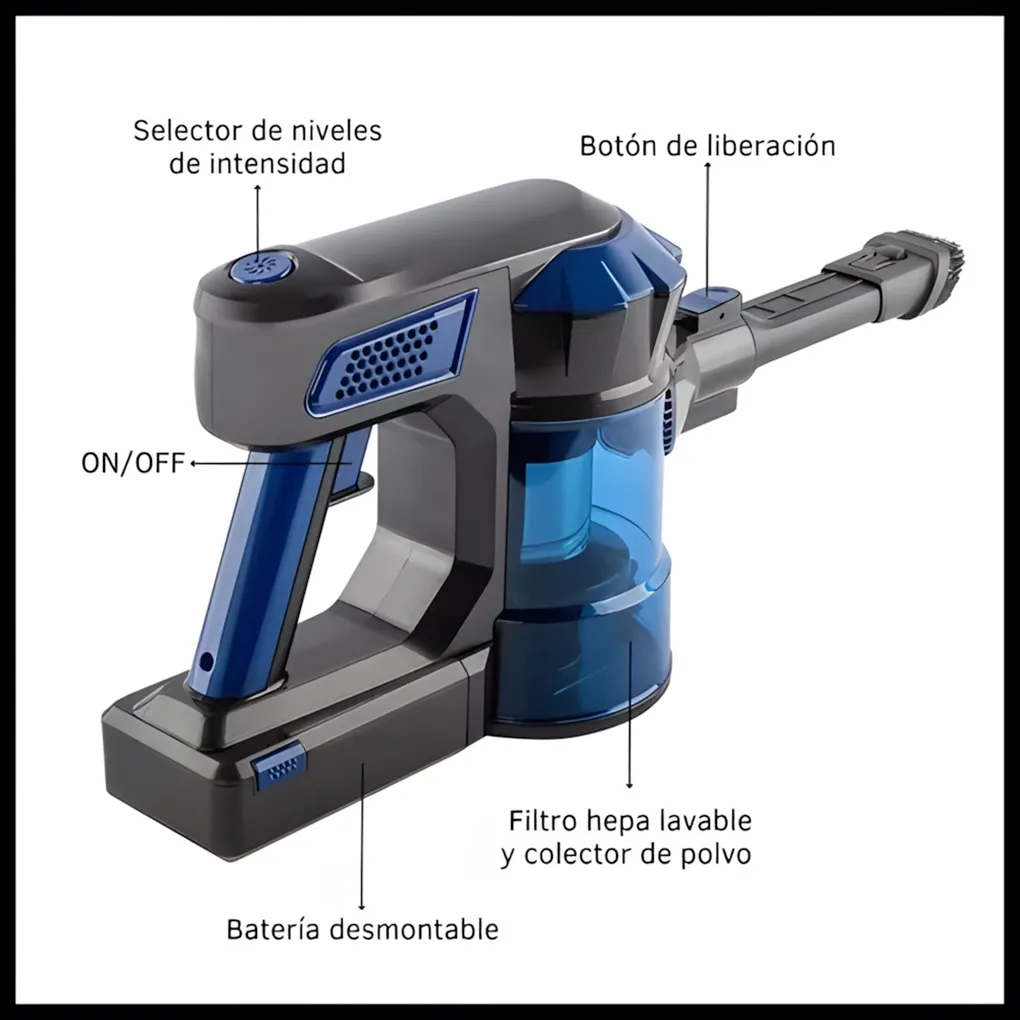 Aspiradora Inalambrica 2 en 1 Oryx OR-WSP01 5 Aspiradora Inalambrica 2 en 1 Oryx OR-WSP01