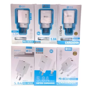 Cargador IBEK USB+PD Tipo C 5.8A IB-5806 8 10 Cargador IBEK USB+PD Tipo C 5.8A IB-5806/8/10