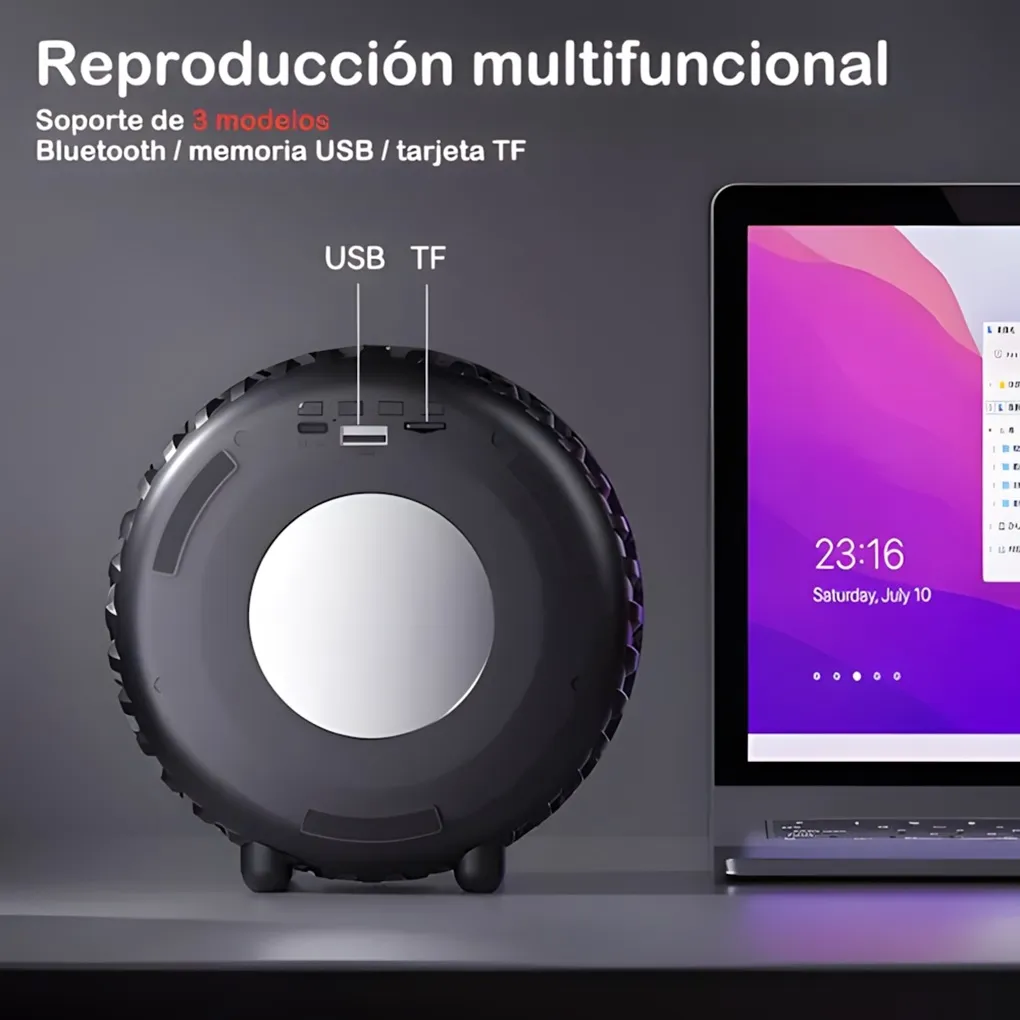 Parlante Bluetooth en Forma de Rueda g2389 1 Parlante Bluetooth en Forma de Rueda g2389
