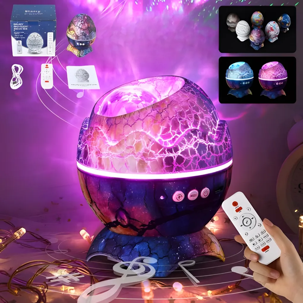 Proyector Galaxia Huevo Nightlight láser y parlante bluetooth