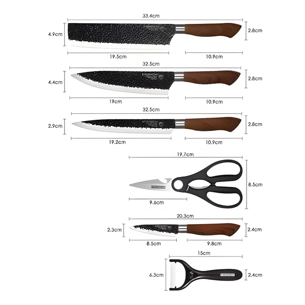 Set de 6 piezas Cuchillos P532 ER-0588 2 Set de 6 piezas Cuchillos P532/ER-0588