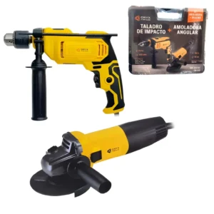 Taladro de Impacto + Amoladora Angular AG125/OR508