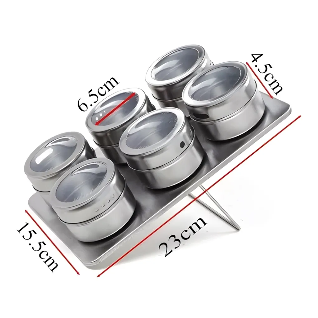 Especiero de Cocina x6Pcs STAINLESS STEEL CONDIMENT