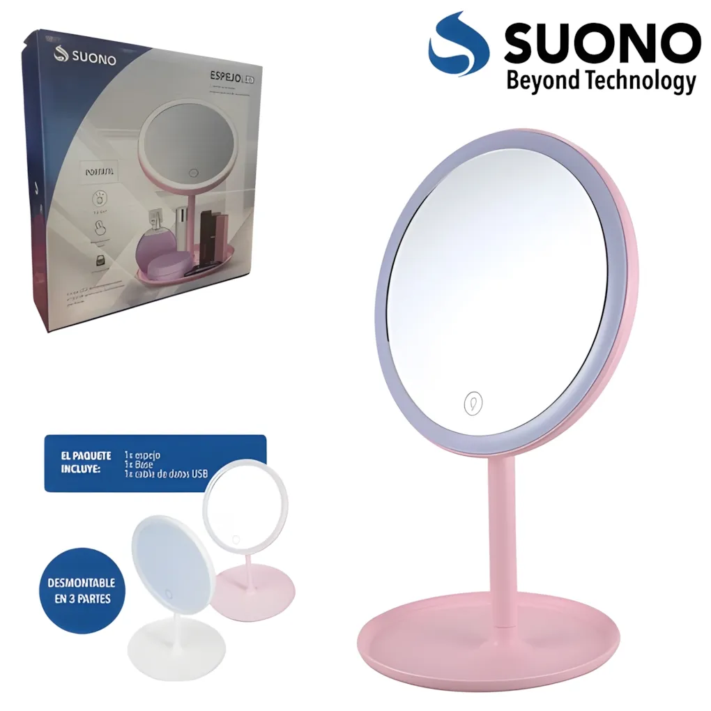 Espejo LED SUONO Portátil base organizadora