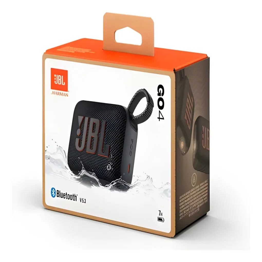 Parlante JBL Go JBL GO 4 GO4 portátil con bluetooth waterproof negro 220V 1 Parlante JBL GO4 Original