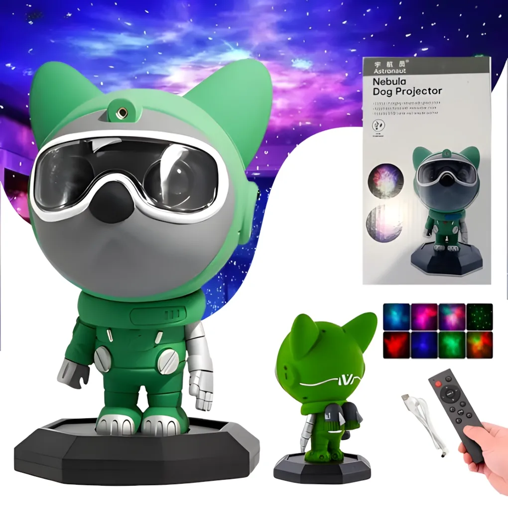 Proyector Nebula Dog VERDE 22CM
