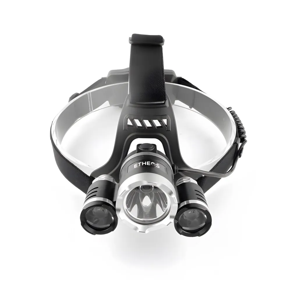 LINTERNA LED DE CABEZA COB RECARGABLE ALCANCE 300M ETHEOS LU-C4