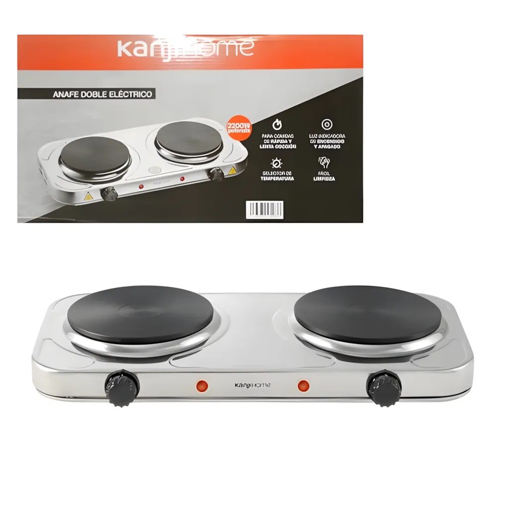 Anafe Doble Silver KANJI HP220SSD