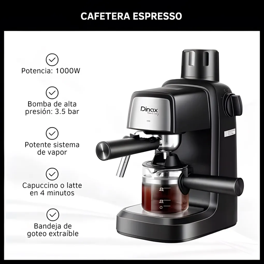 Cafetera 1000W DINAX CFE1000RD 1 Cafetera 1000W DINAX CFE1000RD