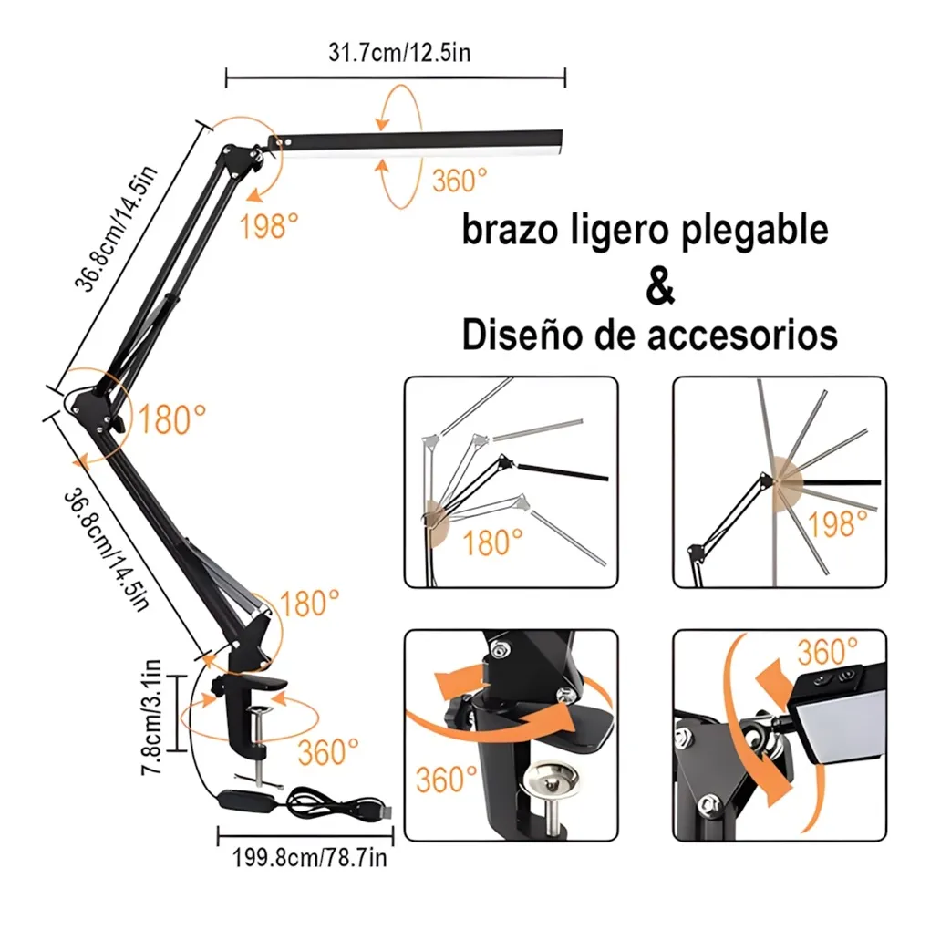 Lampara Plegable Para Escritorio FL-0908