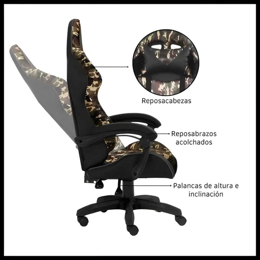 Silla Gamer DINAX 16KG 463TCA CAMUFLADA