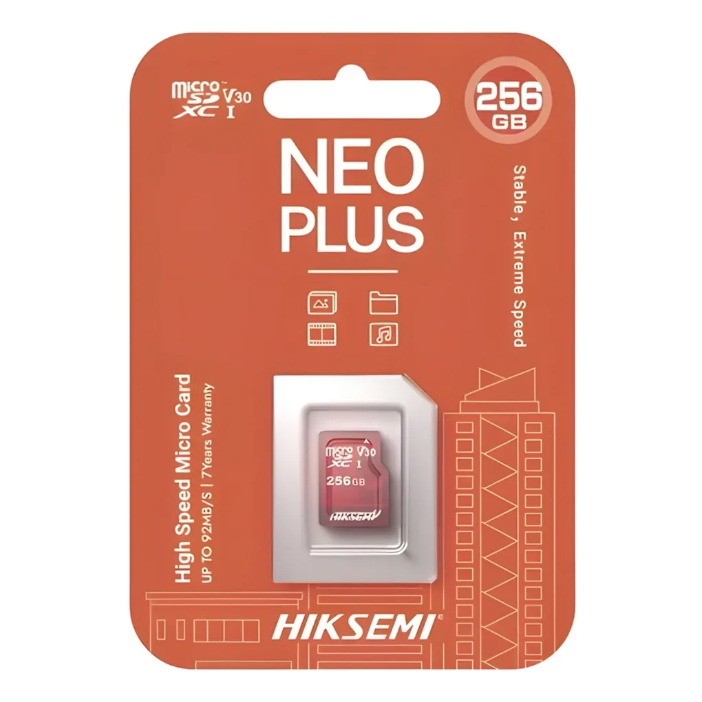 Tarjeta MicroSD HIKSEMI 256GB Clase 10 NEO PLUS - HIGH SPEED