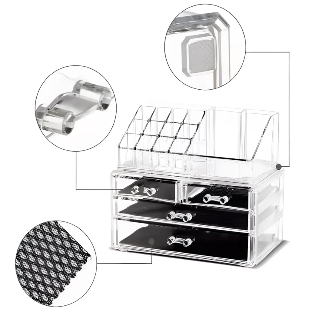 Organizador Acrílico de Cosmeticos JN-806 2 Organizador Acrílico de Cosmeticos JN-806