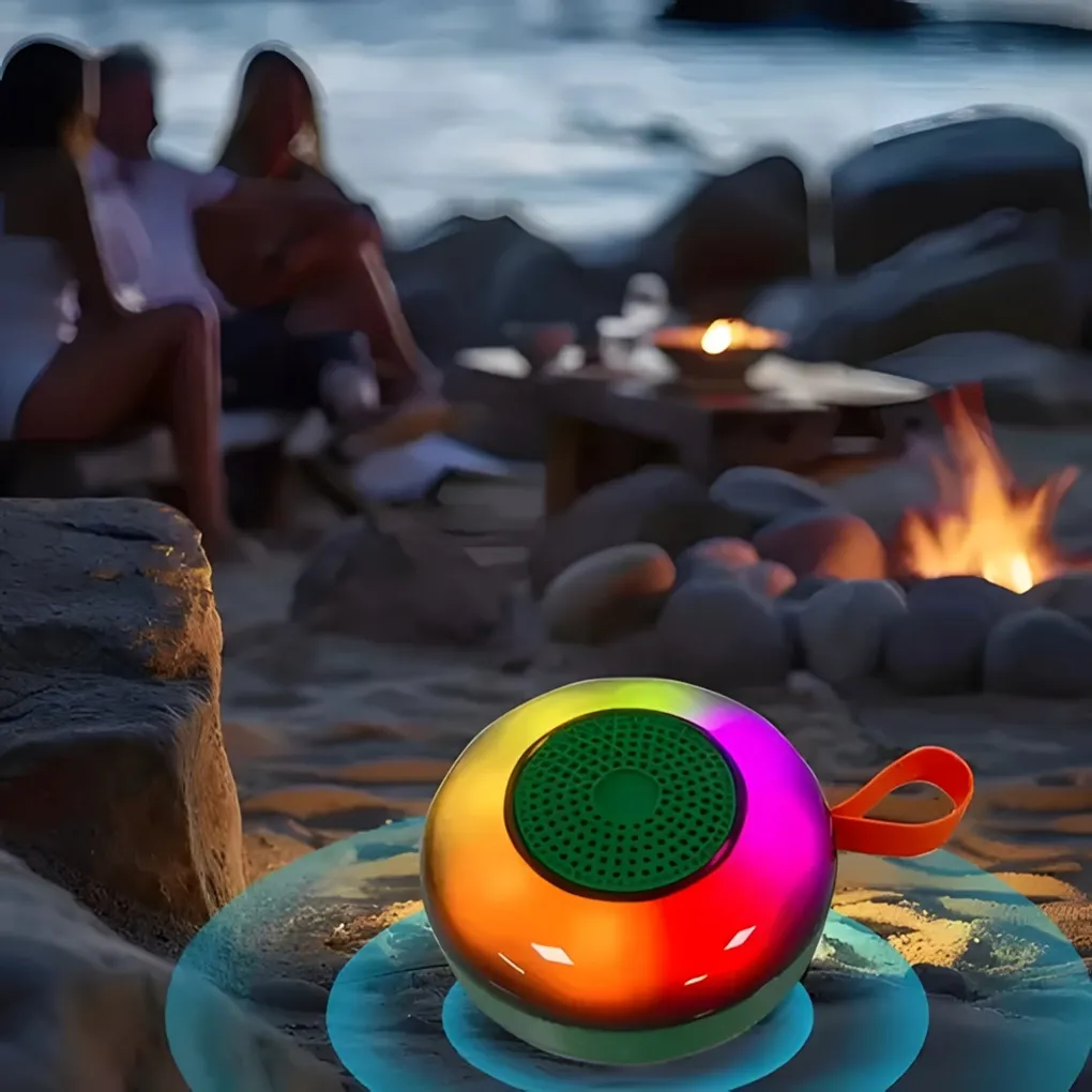 Parlante Bluetooth c luz 5W Circular KP-560 1 Parlante Bluetooth c luz 5W Circular KP-560