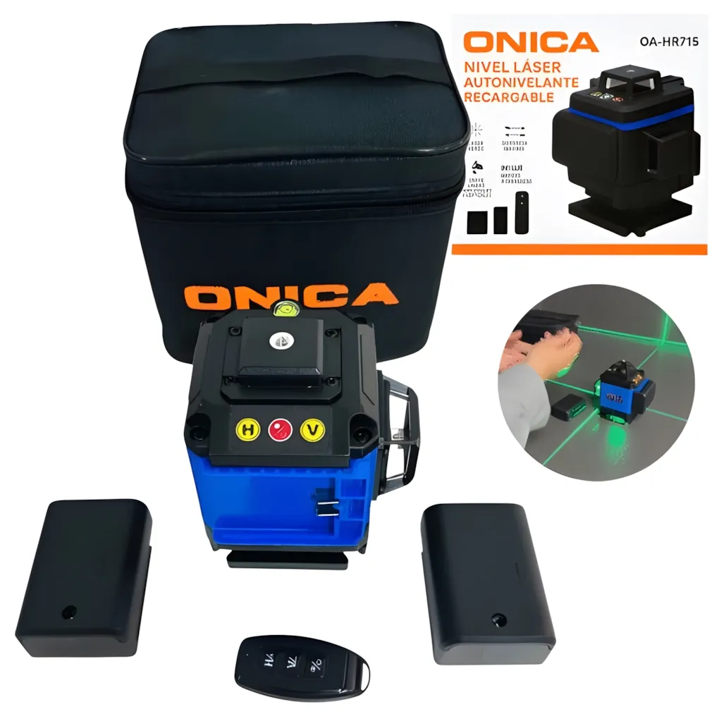 Láser Auto Nivelante Recargable con 2 Baterías OA-HR715