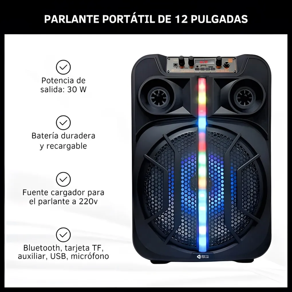 Parlante Bluetooth 12″ Pulgadas Oryx Venus