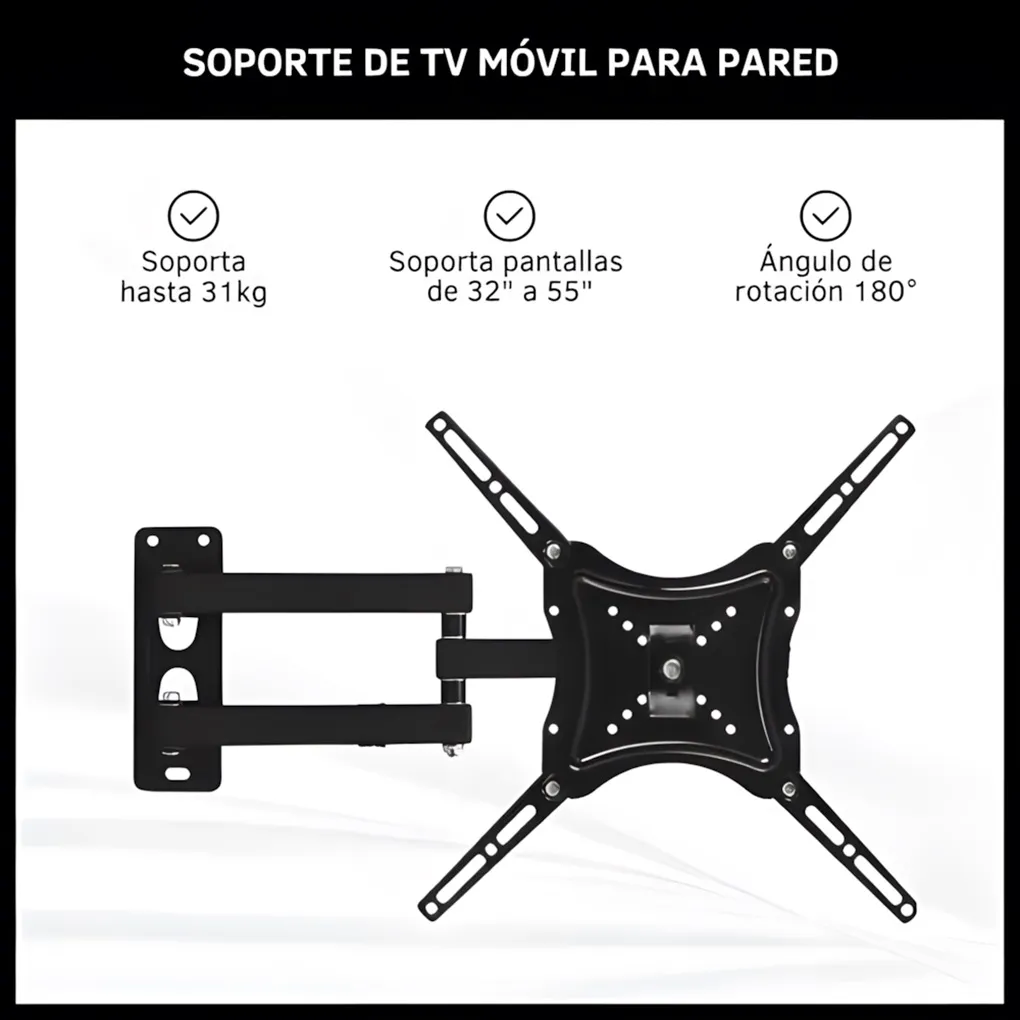 Soporte Móvil TV Onica Doble brazo 32″ a 55″ HR707