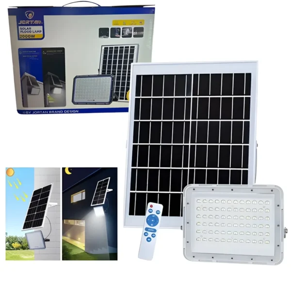 Reflector Solar 2000W con Panel Solar JORTAN S-1269