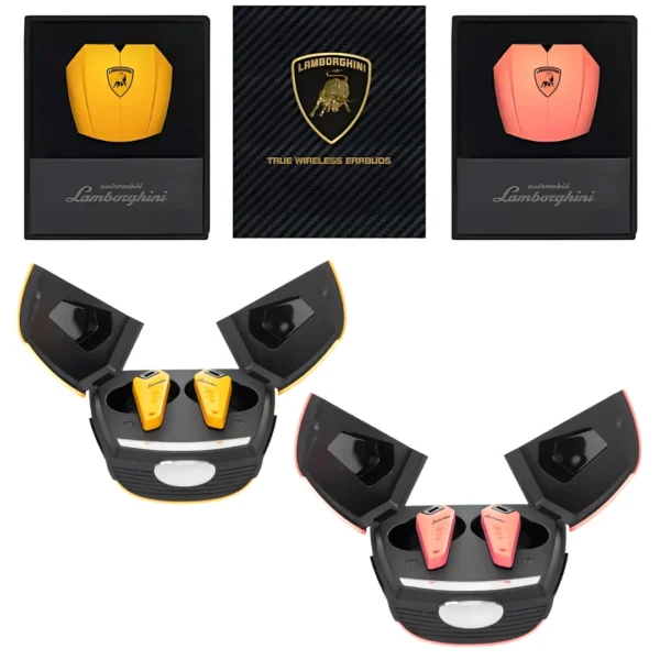 Auricular Bluetooth Lamborghini Earbuds Huracan 700 Orange Yellow_11zon Auricular Bluetooth Lamborghini Earbuds Huracan 700 Orange / Yellow