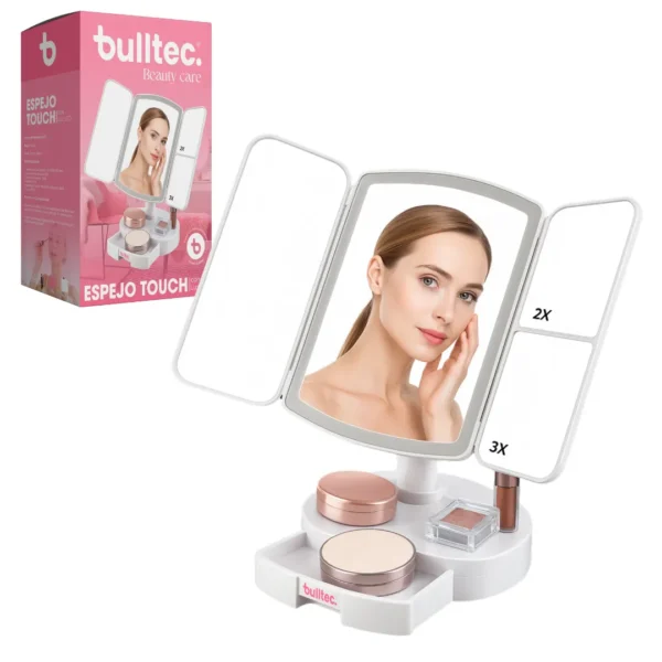 Espejo Touch con Luz LED 3 Paneles BULLTEC Beauty Care_11zon Espejo Touch con Luz LED 3 Paneles BULLTEC Beauty Care