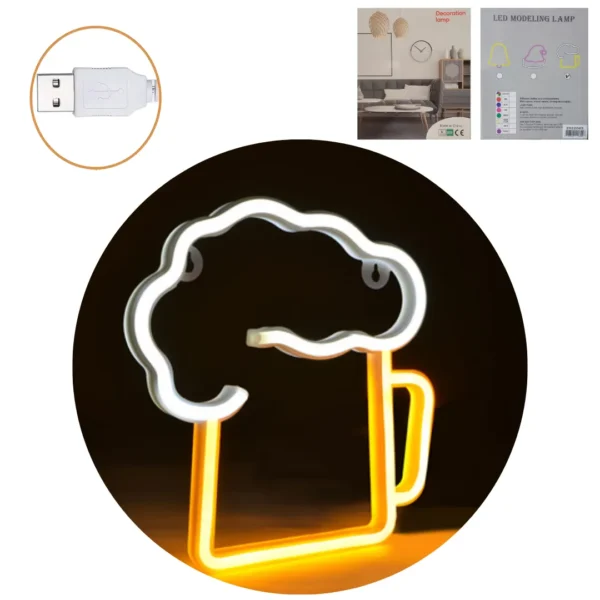 Cartel Neon Luminoso CERVEZA