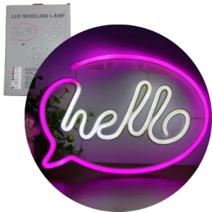 Cartel Neon Luminoso HELLO – 2021004 Cartel Neon Luminoso HELLO
