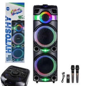 Parlante RGB Bluetooth 2x 15″ Pulgadas con Doble Microfono HYTOSHY HY-W1502