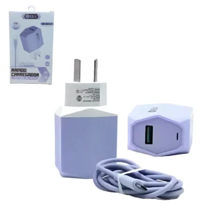 Cargador IBEK 5.1A Carga Rápida con Cable C a C IB-5012