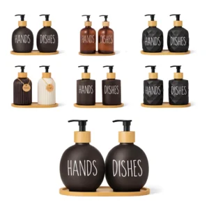 Set de 2 Botellas de Vidrio para Baño 475ml