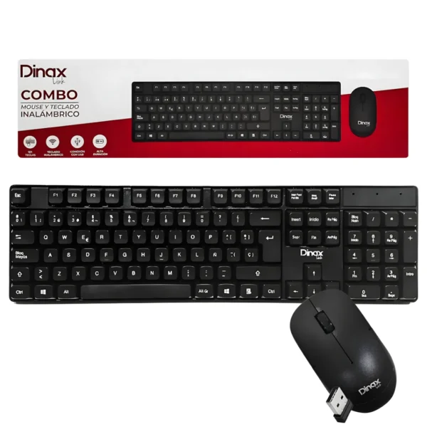 Combo de Teclado y Mouse Inalámbrico DINAX DX-COMTC32